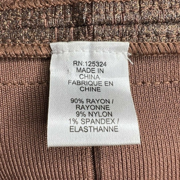 Haute Hippie Bronze Brown Metallic Bondage Bandage Mini Skirt Sz M - Picture 10 of 15